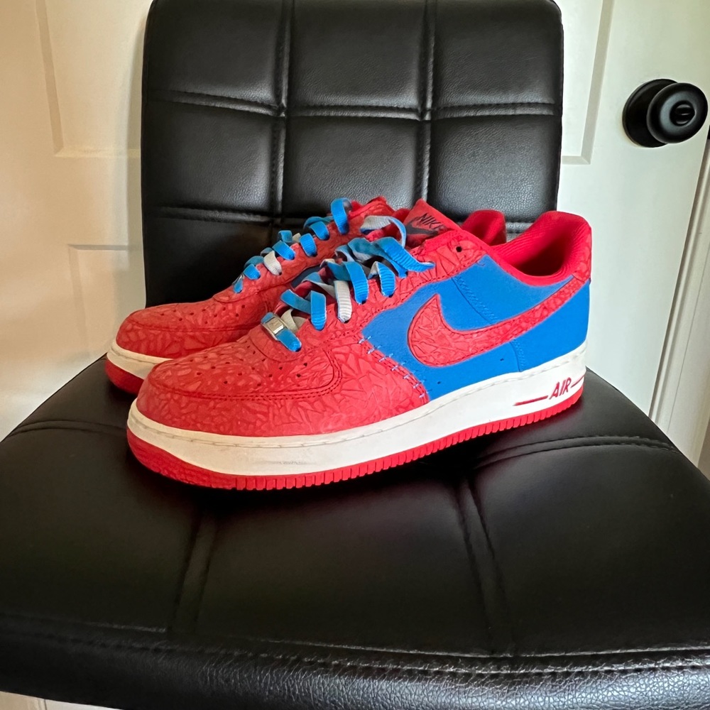 Nike Air Force 1 Godzilla Low Photo Blue Hyper Red Men Shoe Size 9.5